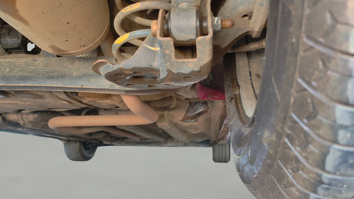 Used 2015 Hyundai Elite i20 Magna 1.2 Petrol Manual extra REAR RIGHT UNDERBODY VIEW