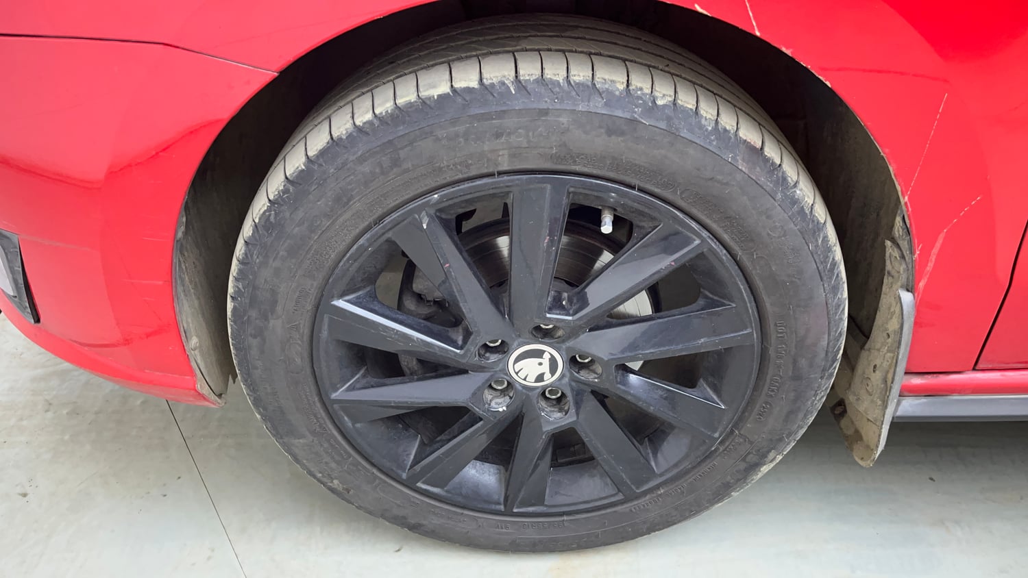 Used 2021 Skoda Rapid Style Petrol Manual tyres LEFT FRONT TYRE RIM VIEW