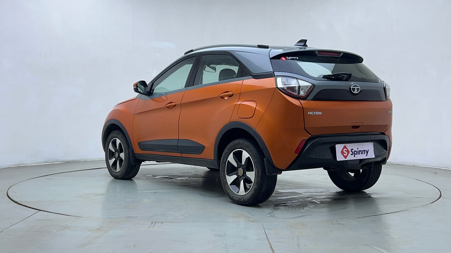 Used 2019 Tata Nexon XZA Plus Diesel Dual Tone Diesel Automatic exterior LEFT REAR CORNER VIEW