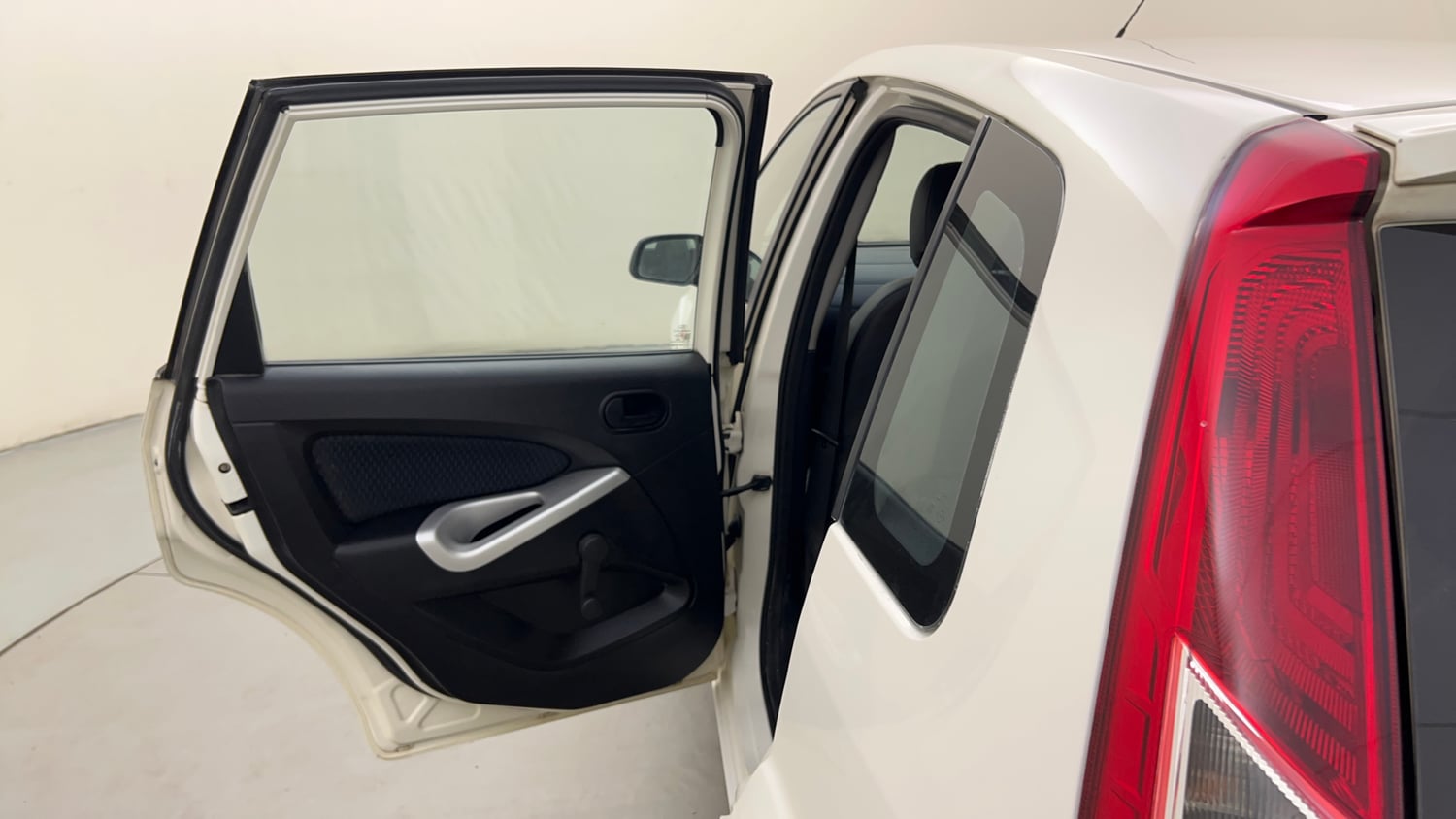 Used 2013 Ford Figo Duratec Petrol Titanium 1.2 Petrol Manual interior LEFT REAR DOOR OPEN VIEW