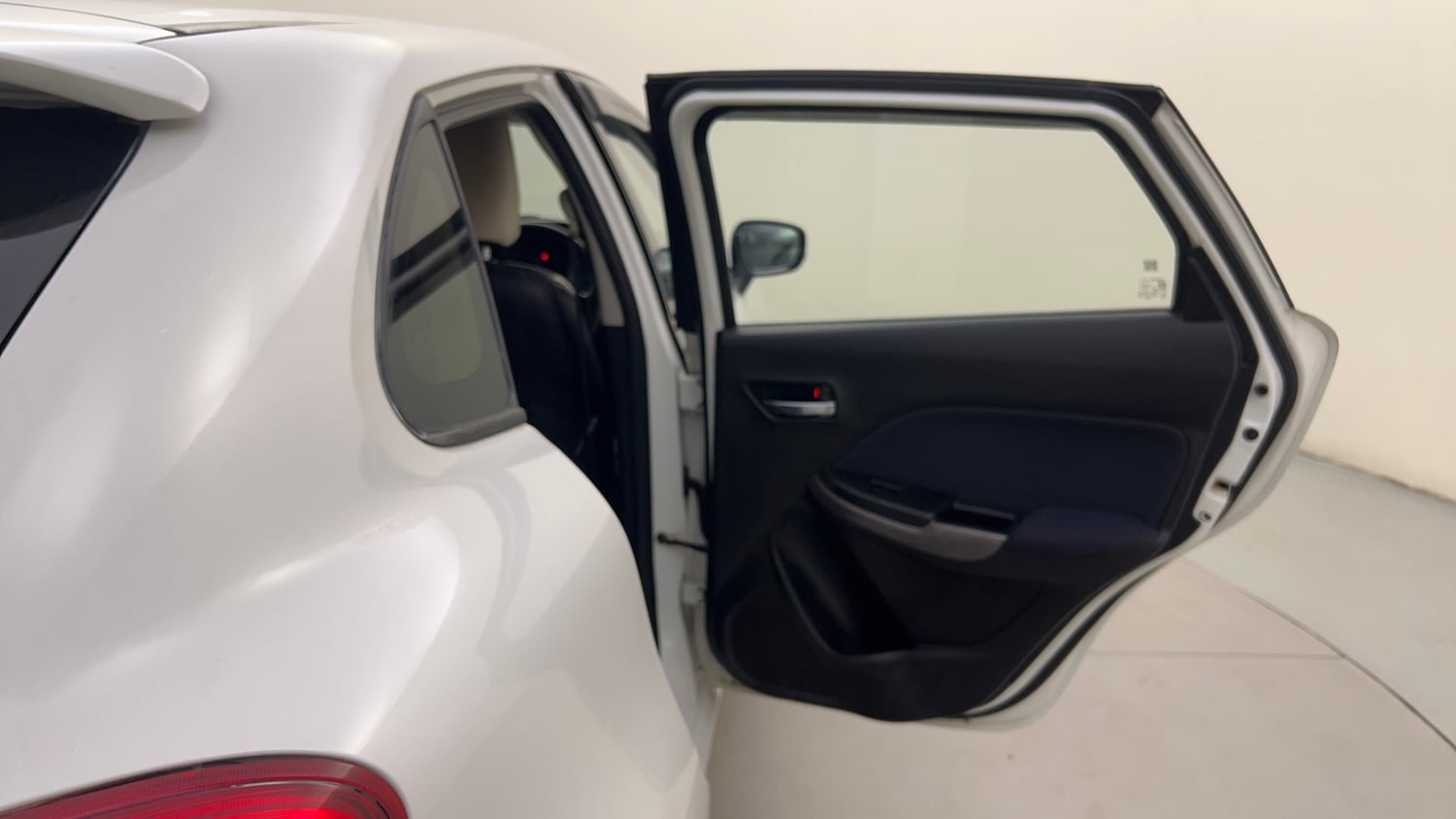 Used 2021 Maruti Suzuki Baleno Delta Petrol Manual interior RIGHT REAR DOOR OPEN VIEW