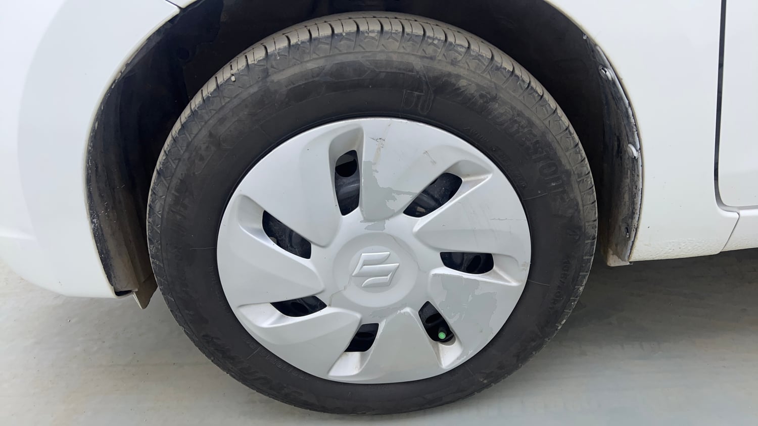 Used 2017 Maruti Suzuki Celerio VXi AMT Petrol Automatic tyres LEFT FRONT TYRE RIM VIEW
