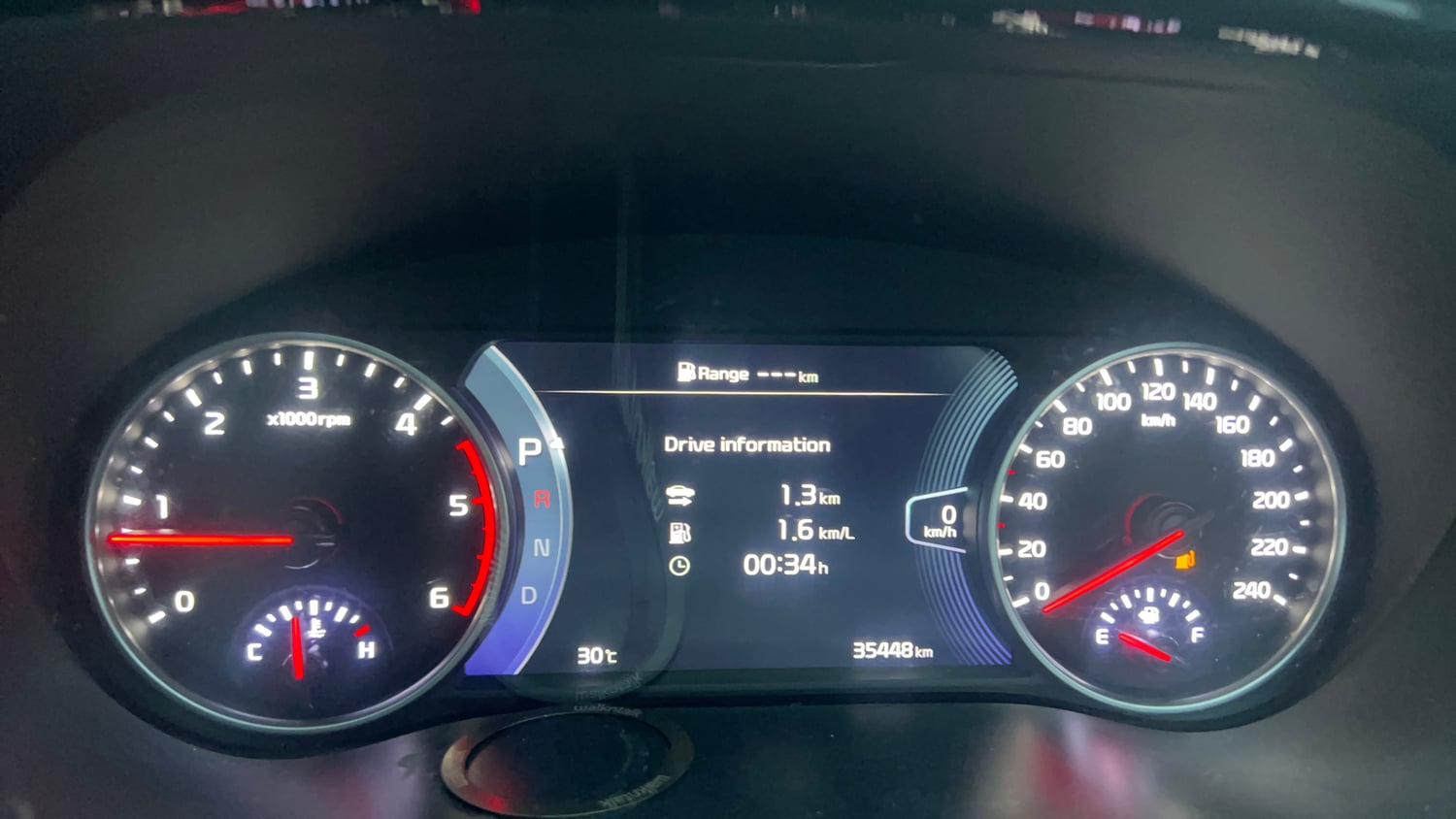 Used 2022 Kia Seltos X Line 1.5 Diesel AT Diesel Automatic interior CLUSTERMETER VIEW