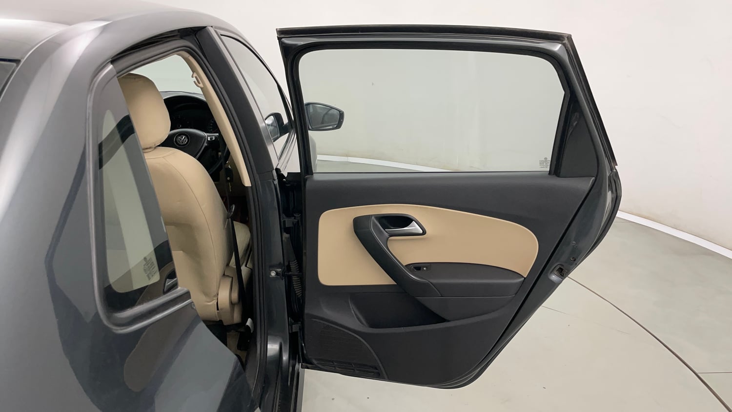 Used 2016 Volkswagen Ameo Highline1.2L (P) Petrol Manual interior RIGHT REAR DOOR OPEN VIEW