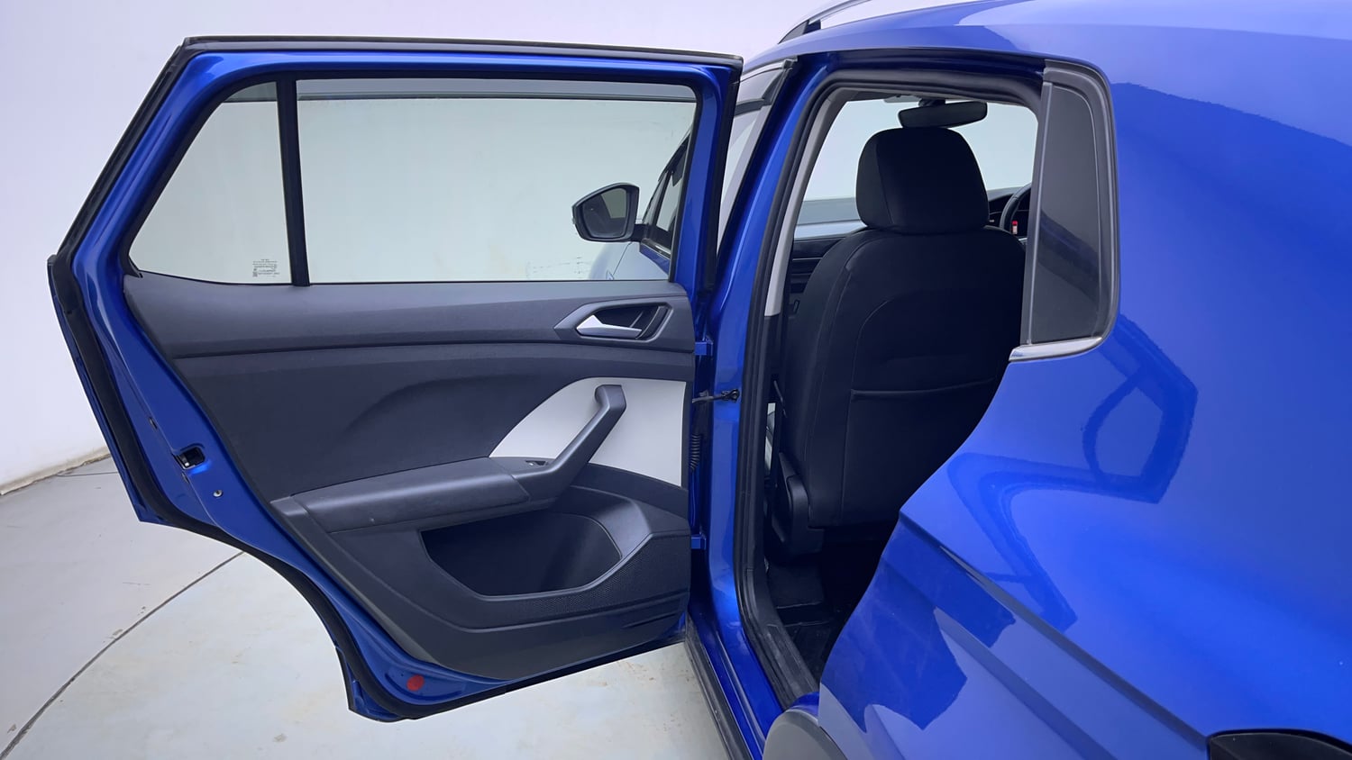 Used 2024 Volkswagen Taigun Topline 1.0 TSI AT Petrol Automatic interior LEFT REAR DOOR OPEN VIEW