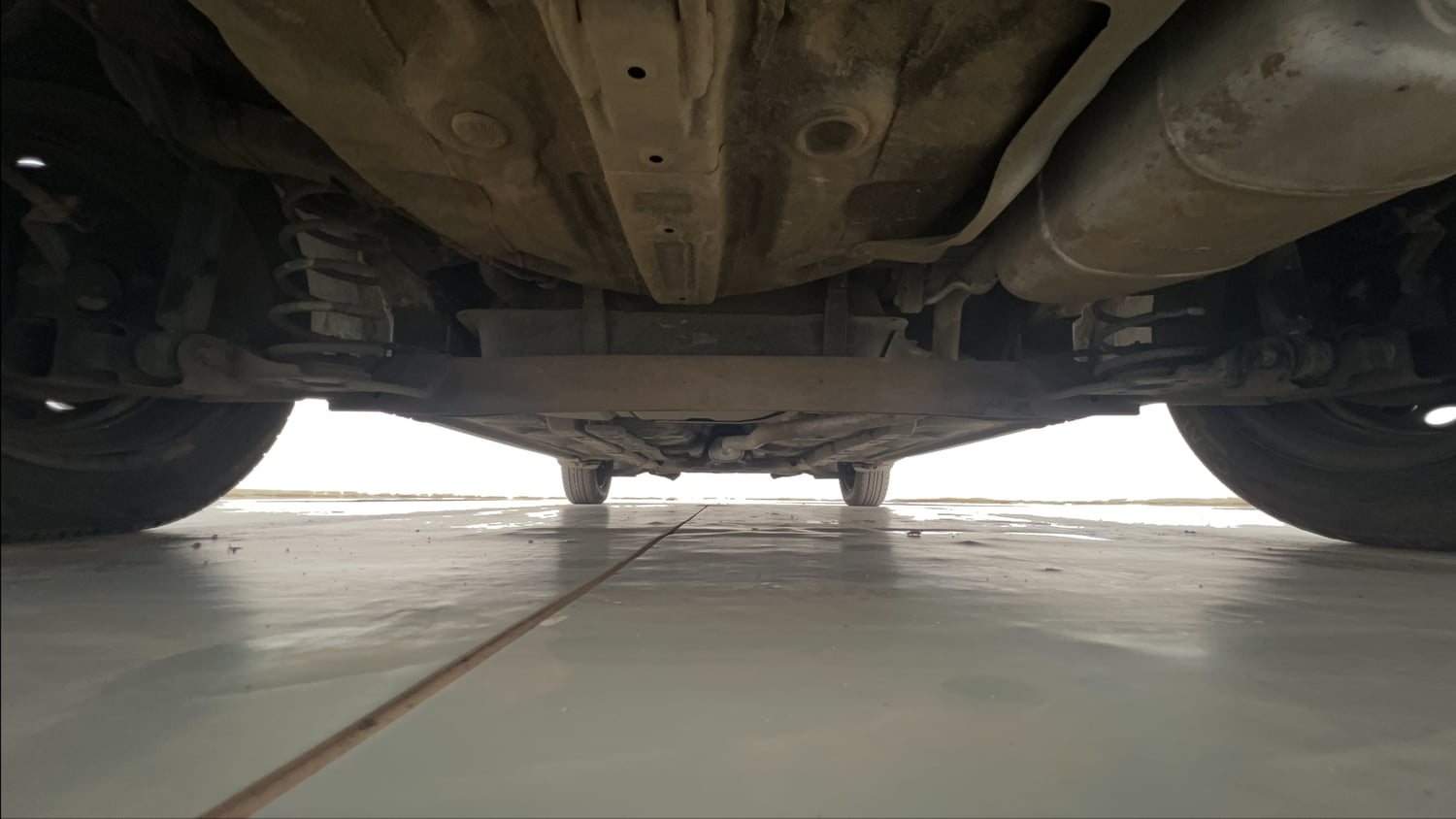 Used 2014 Hyundai Grand i10 Sportz 1.2 Kappa VTVT Petrol Manual extra REAR UNDERBODY VIEW (TAKEN FROM REAR)