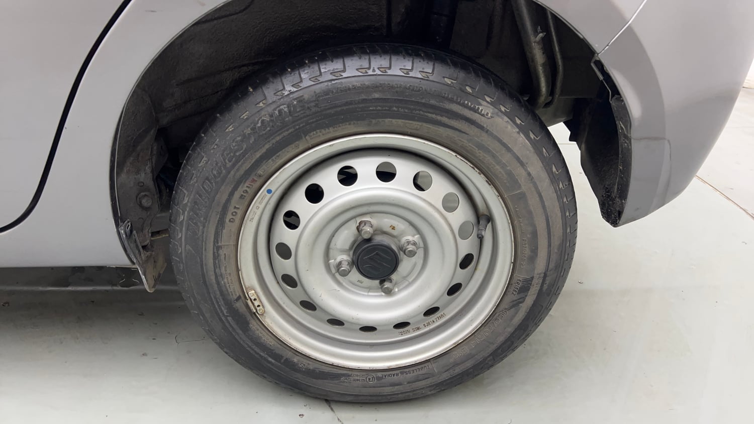 Used 2022 Maruti Suzuki Celerio LXi Petrol Manual tyres LEFT REAR TYRE RIM VIEW