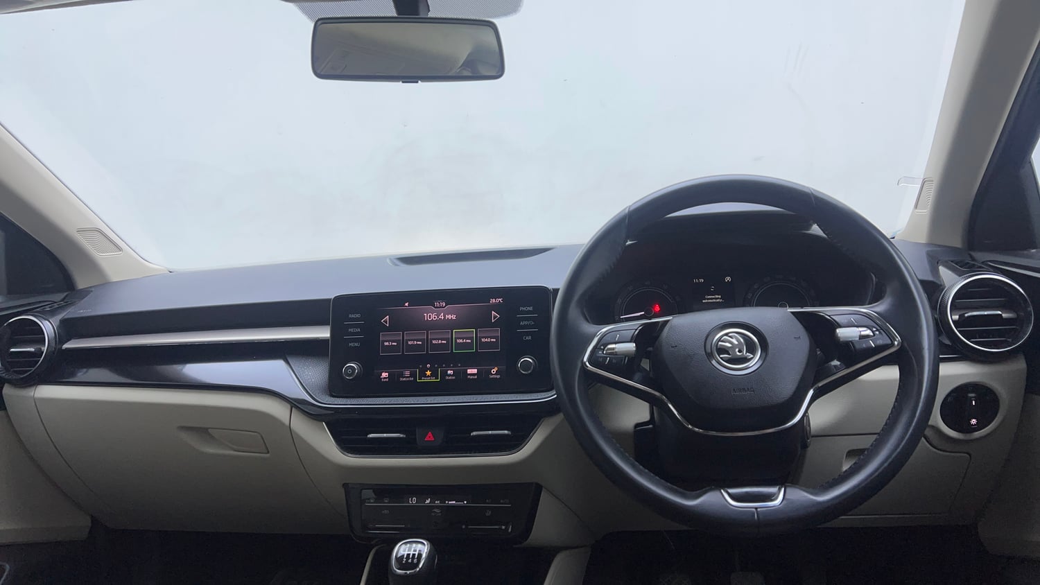 Used 2023 Skoda Slavia Ambition 1.0L TSI MT Petrol Manual interior DASHBOARD VIEW