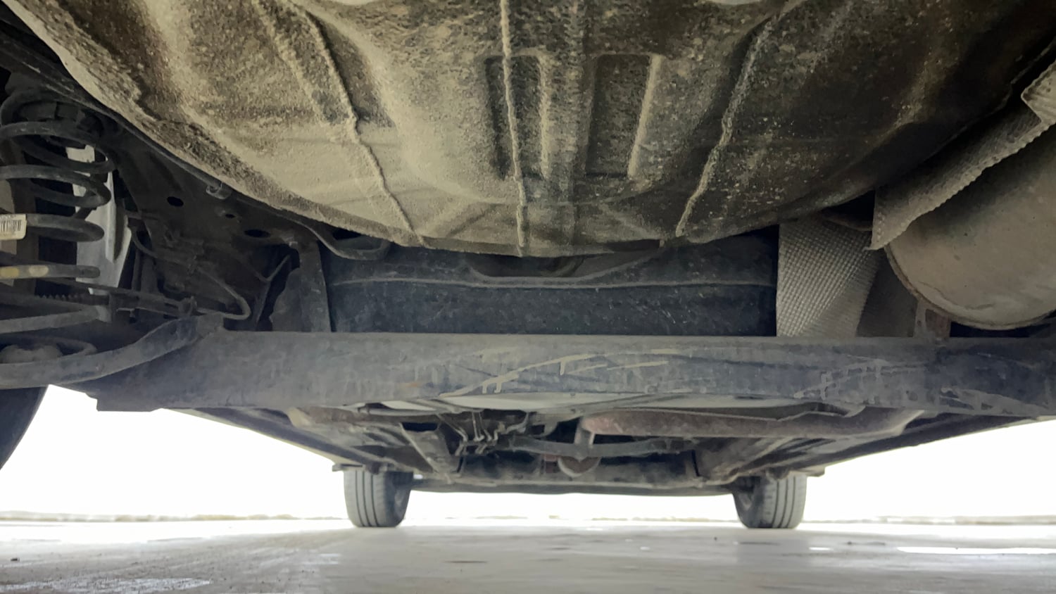 Used 2016 Ford Figo Aspire Titanium 1.2 Ti-VCT Petrol Manual extra REAR UNDERBODY VIEW (TAKEN FROM REAR)