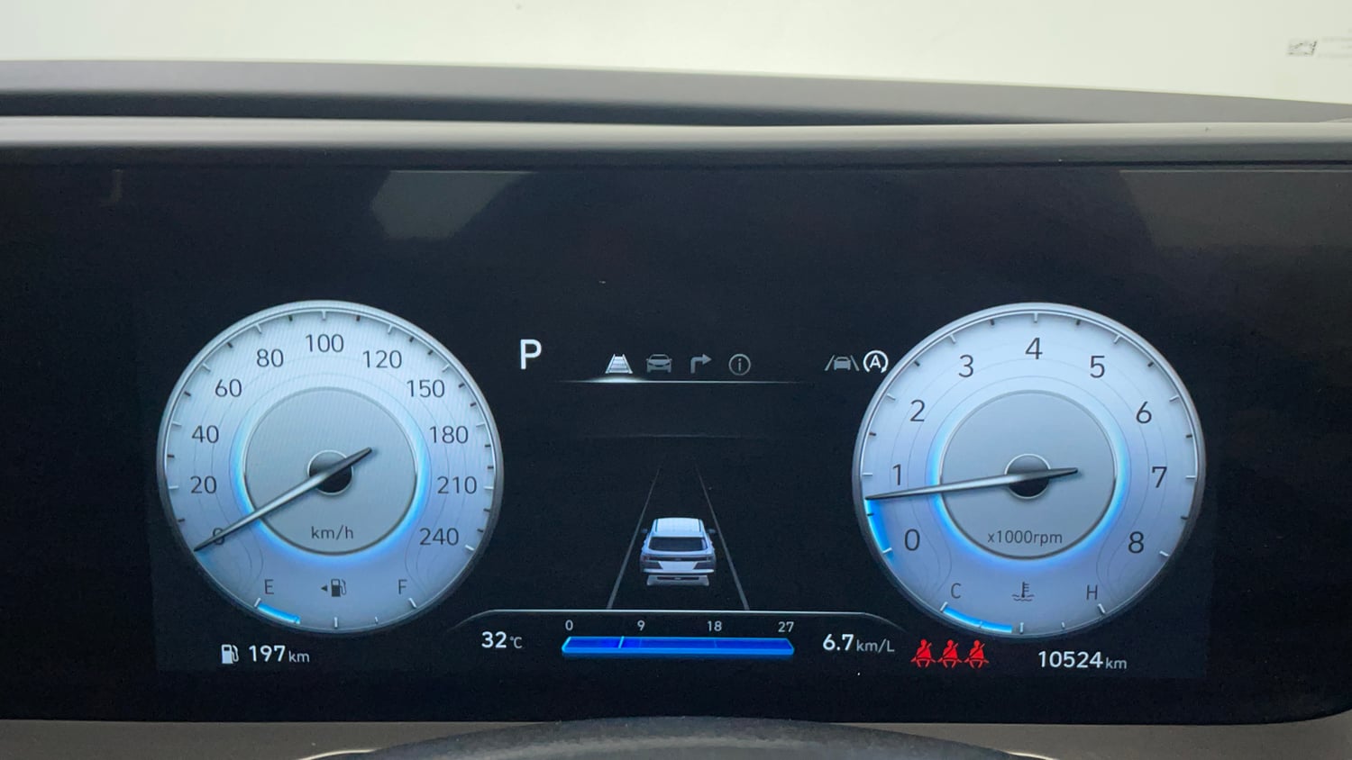 Used 2024 Hyundai Creta SX (O) 1.5 Petrol IVT Knight Petrol Automatic interior CLUSTERMETER VIEW