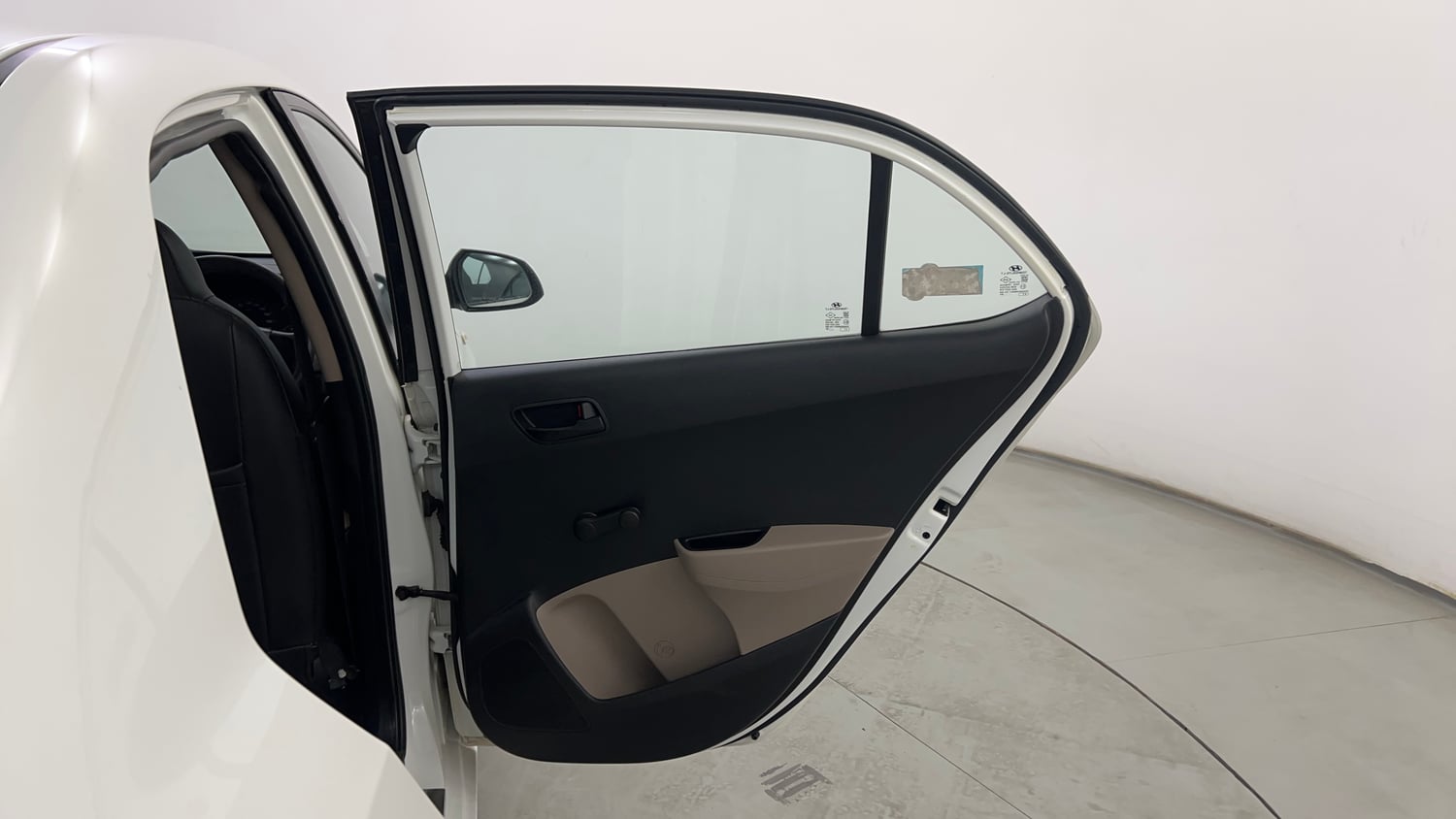Used 2015 Hyundai Xcent Base 1.2 Petrol Manual interior RIGHT REAR DOOR OPEN VIEW