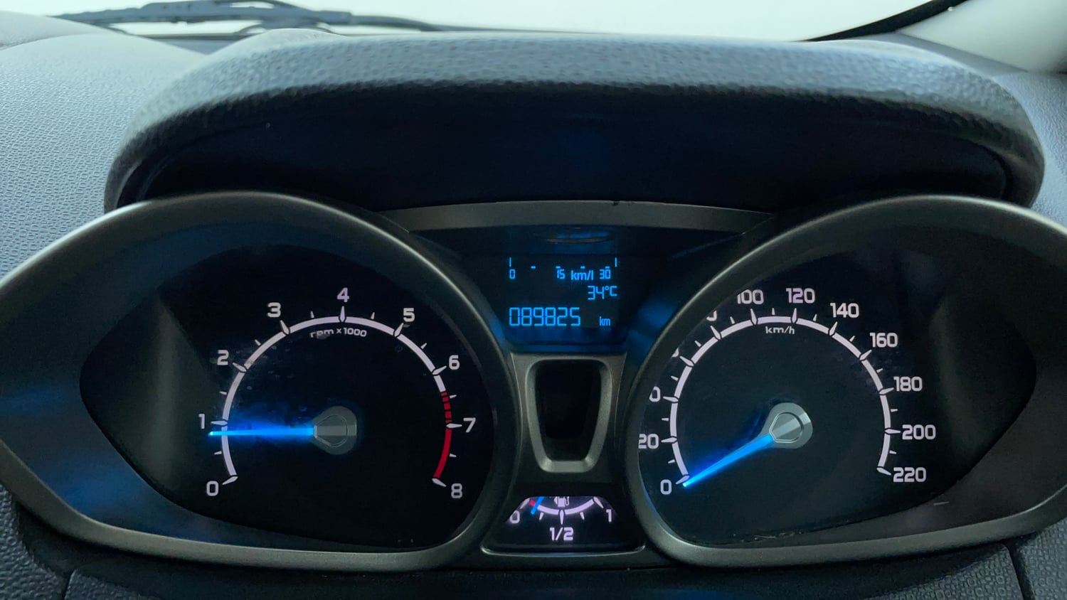 Used 2013 Ford EcoSport Titanium 1.5 Ti-VCT Petrol Manual interior CLUSTERMETER VIEW