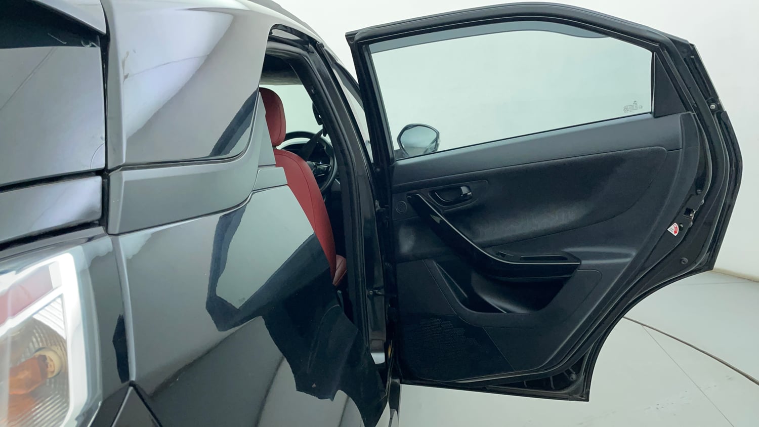Used 2023 Tata Nexon XZA Plus LUXS Red Dark Edition Petrol Automatic interior RIGHT REAR DOOR OPEN VIEW