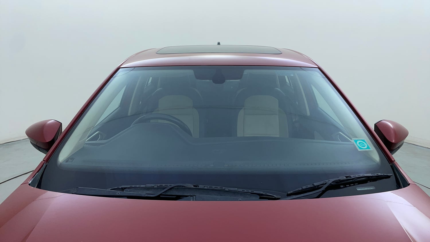 Used 2022 Volkswagen Virtus Topline 1.0 TSI MT Petrol Manual exterior FRONT WINDSHIELD VIEW