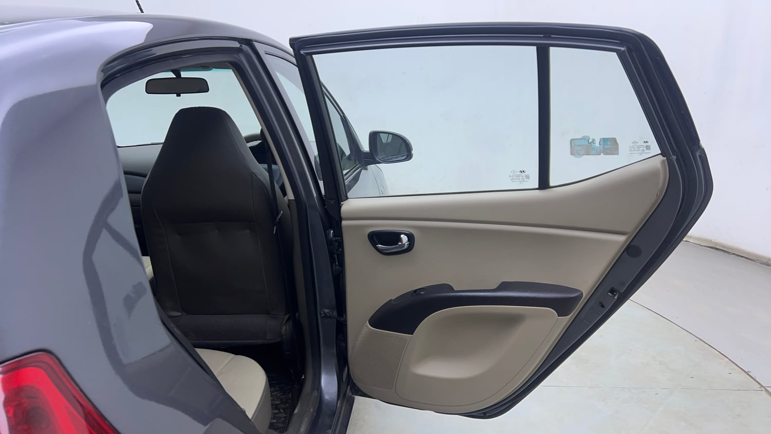Used 2012 Hyundai i10 Sportz 1.2 Kappa2 Petrol Manual interior RIGHT REAR DOOR OPEN VIEW