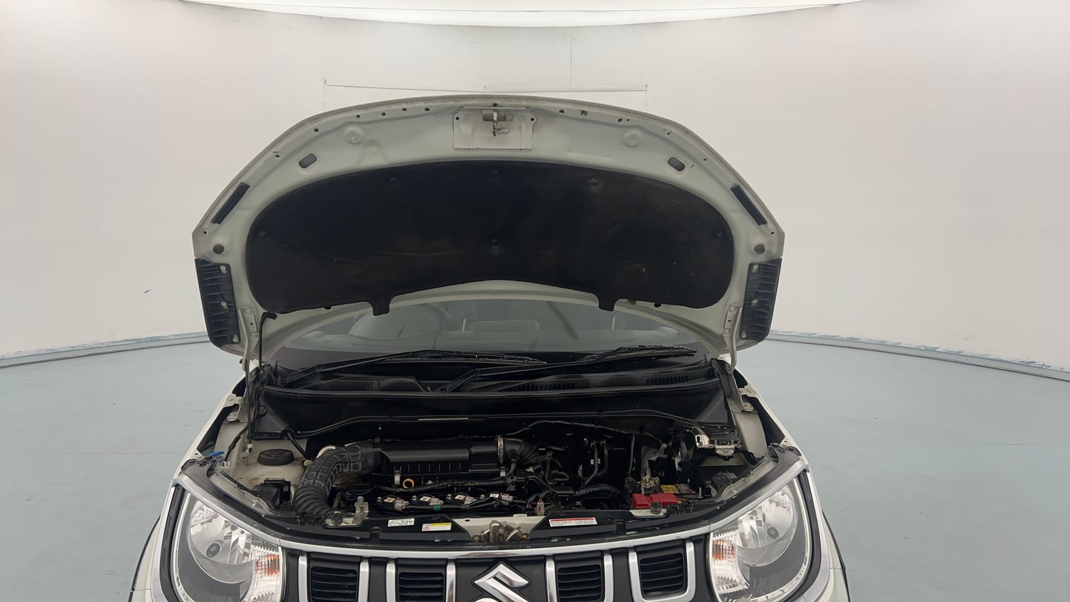 Used 2024 Maruti Suzuki Ignis Zeta 1.2 AMT Petrol Automatic engine ENGINE & BONNET OPEN FRONT VIEW