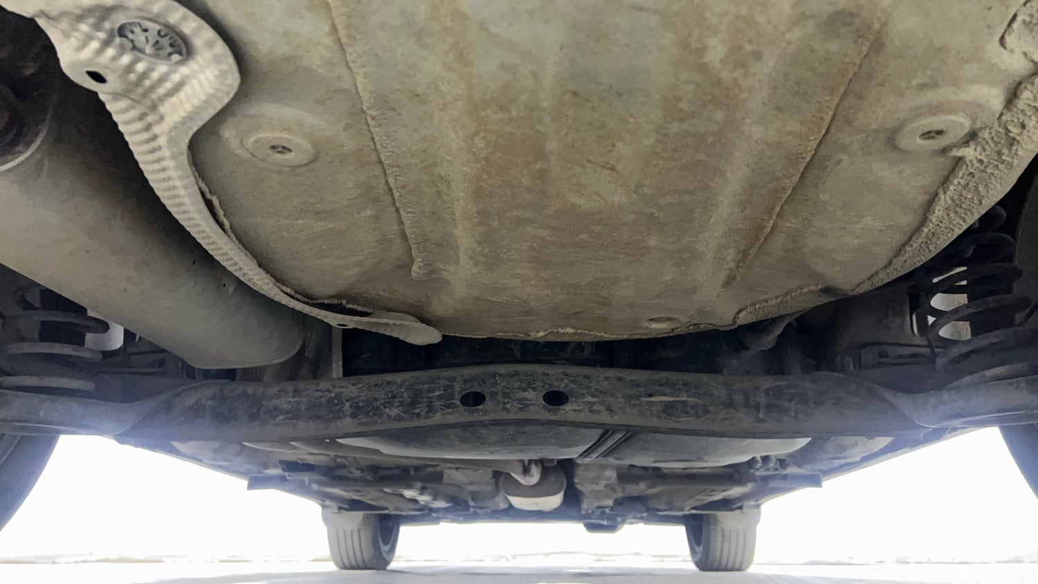 Used 2022 Volkswagen Taigun GT Plus 1.5 TSI DSG Petrol Automatic extra REAR UNDERBODY VIEW (TAKEN FROM REAR)