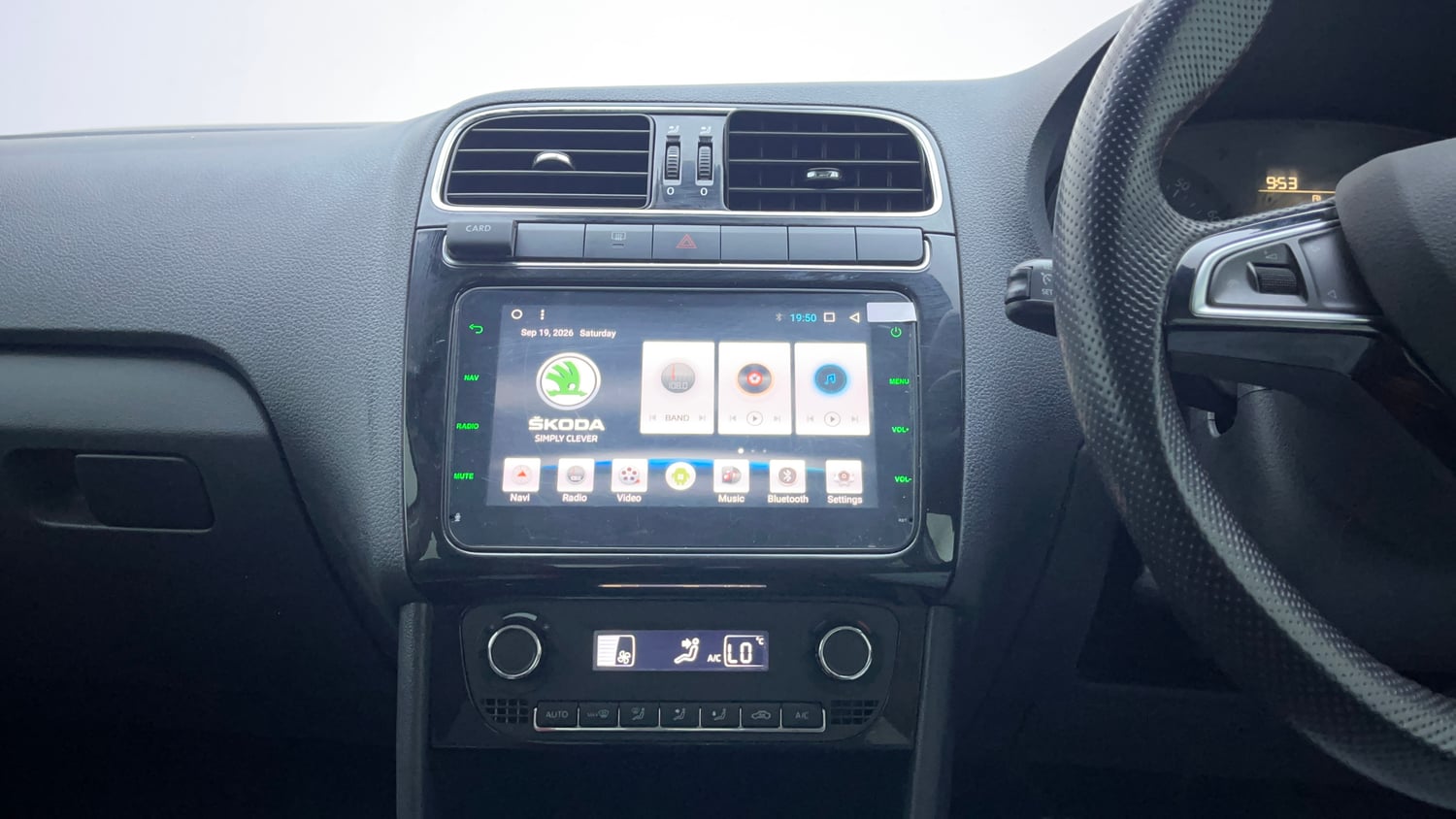 Used 2021 Skoda Rapid Style Petrol Manual interior MUSIC SYSTEM & AC CONTROL VIEW