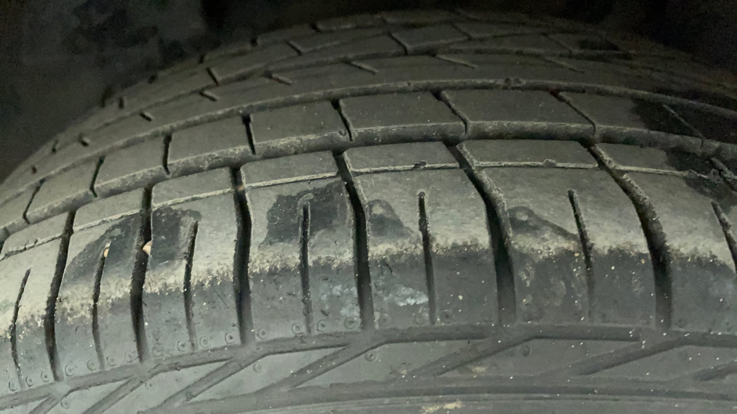Used 2023 Tata Nexon XZA Plus LUXS Red Dark Edition Petrol Automatic tyres LEFT FRONT TYRE TREAD VIEW