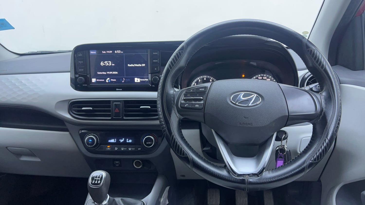 Used 2022 Hyundai Grand i10 Nios Sportz 1.2 Kappa VTVT CNG Cng Manual interior STEERING VIEW
