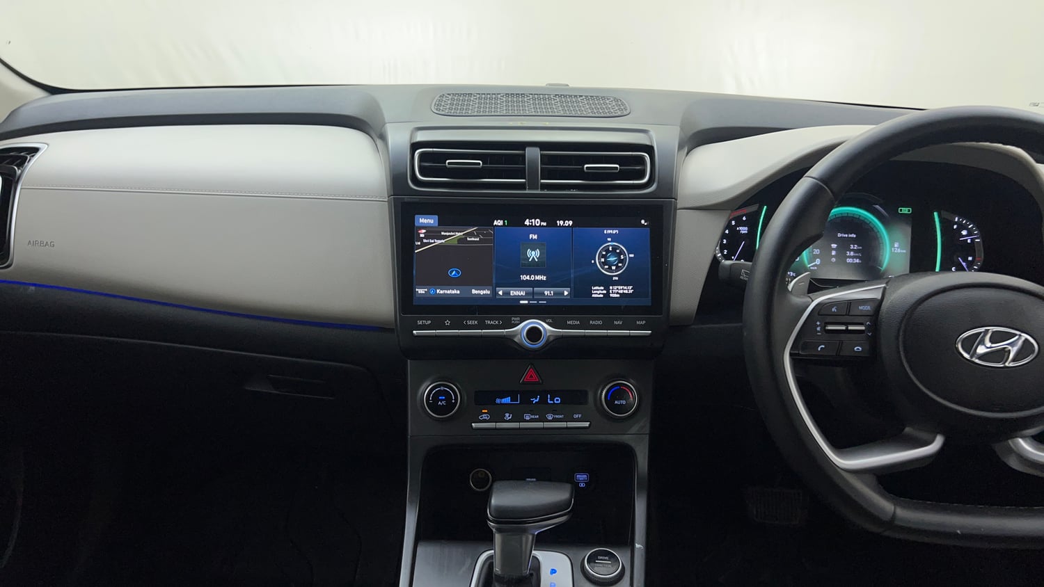 Used 2021 Hyundai Creta SX (O) 1.5 Diesel Automatic Diesel Automatic interior MUSIC SYSTEM & AC CONTROL VIEW