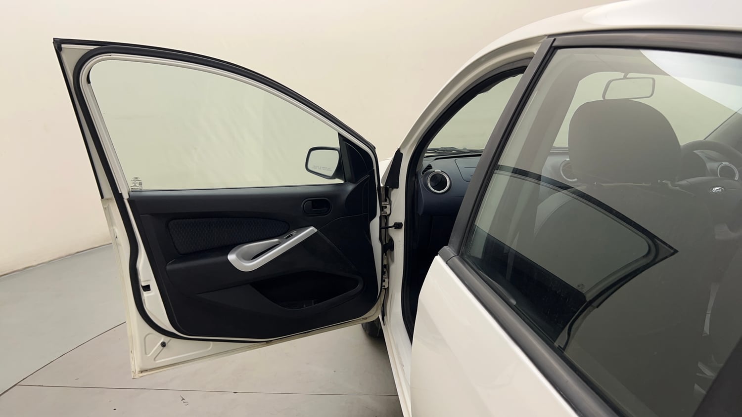 Used 2013 Ford Figo Duratec Petrol Titanium 1.2 Petrol Manual interior LEFT FRONT DOOR OPEN VIEW