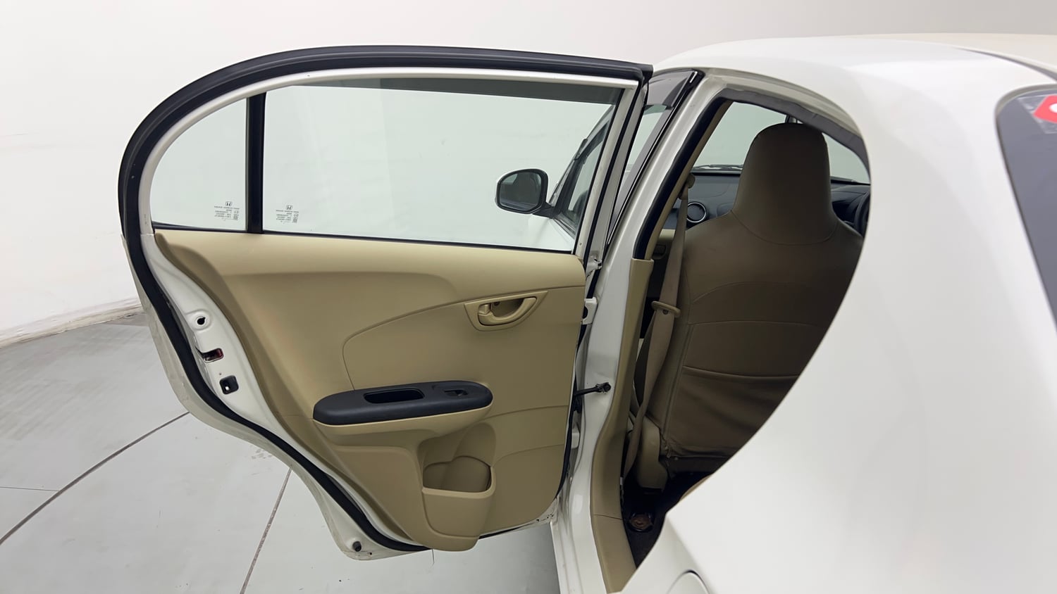 Used 2014 Honda Amaze 1.2 S i-VTEC Petrol Manual interior LEFT REAR DOOR OPEN VIEW