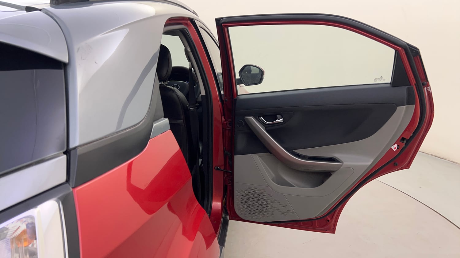 Used 2019 Tata Nexon XZA Plus Petrol Dual Tone Petrol Automatic interior RIGHT REAR DOOR OPEN VIEW