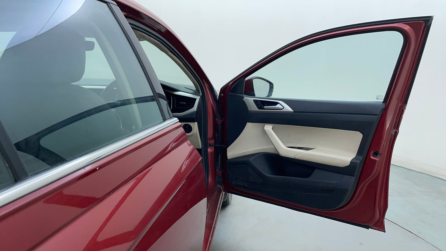 Used 2022 Volkswagen Virtus Topline 1.0 TSI MT Petrol Manual interior RIGHT FRONT DOOR OPEN VIEW