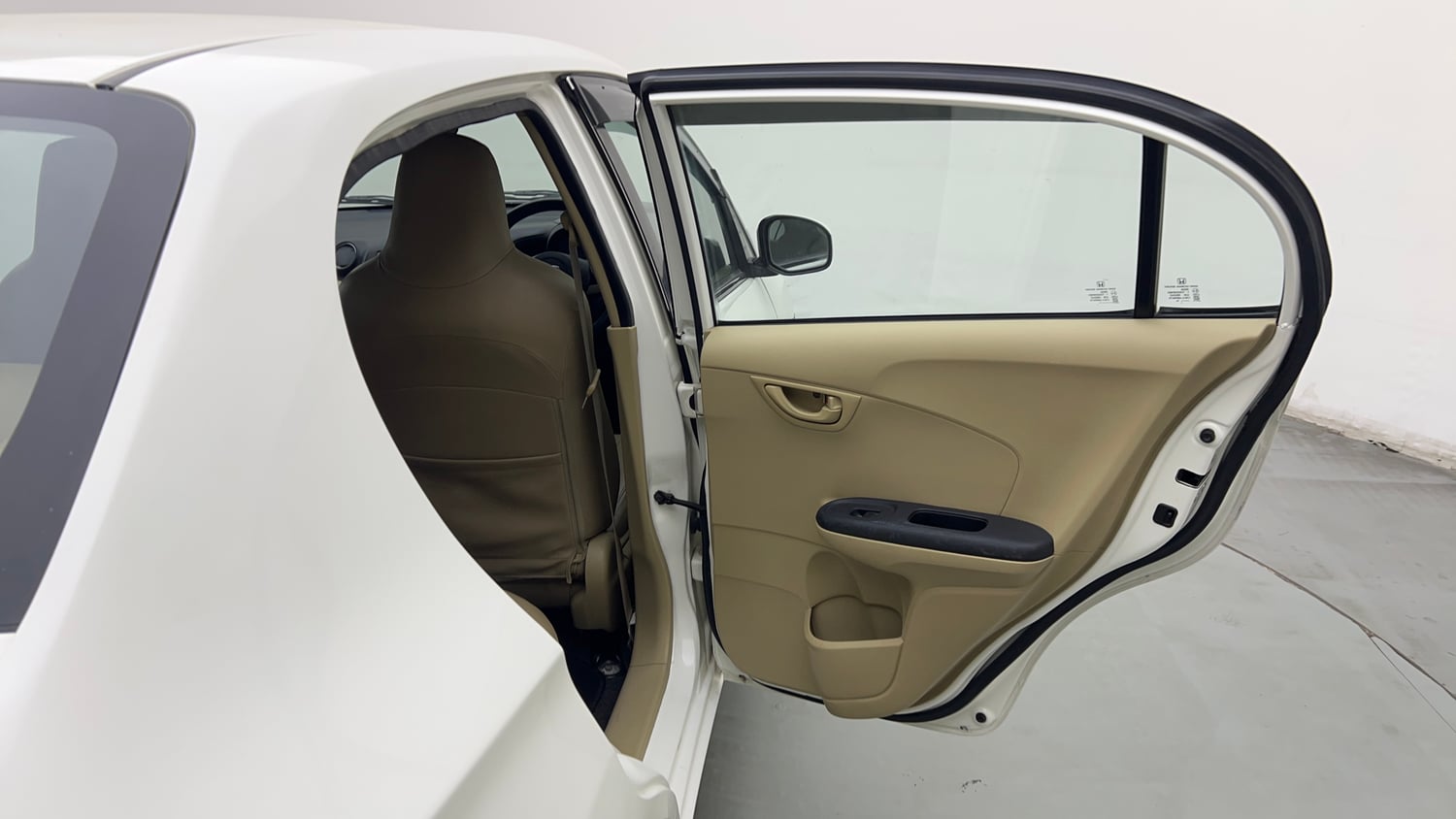 Used 2014 Honda Amaze 1.2 S i-VTEC Petrol Manual interior RIGHT REAR DOOR OPEN VIEW
