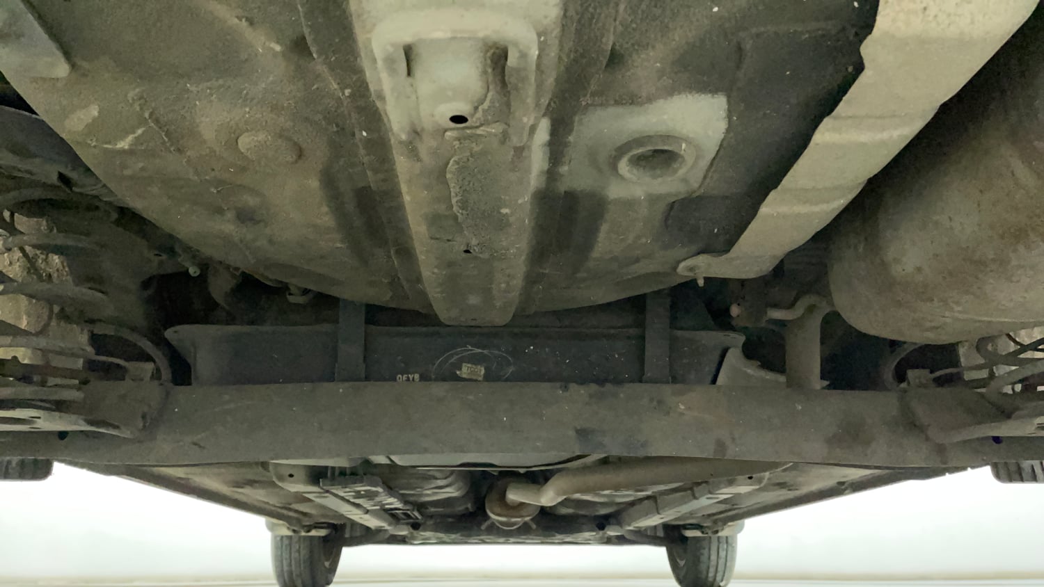 Used 2021 Hyundai Grand i10 Nios Sportz AMT 1.2 Kappa VTVT Petrol Automatic extra REAR UNDERBODY VIEW (TAKEN FROM REAR)