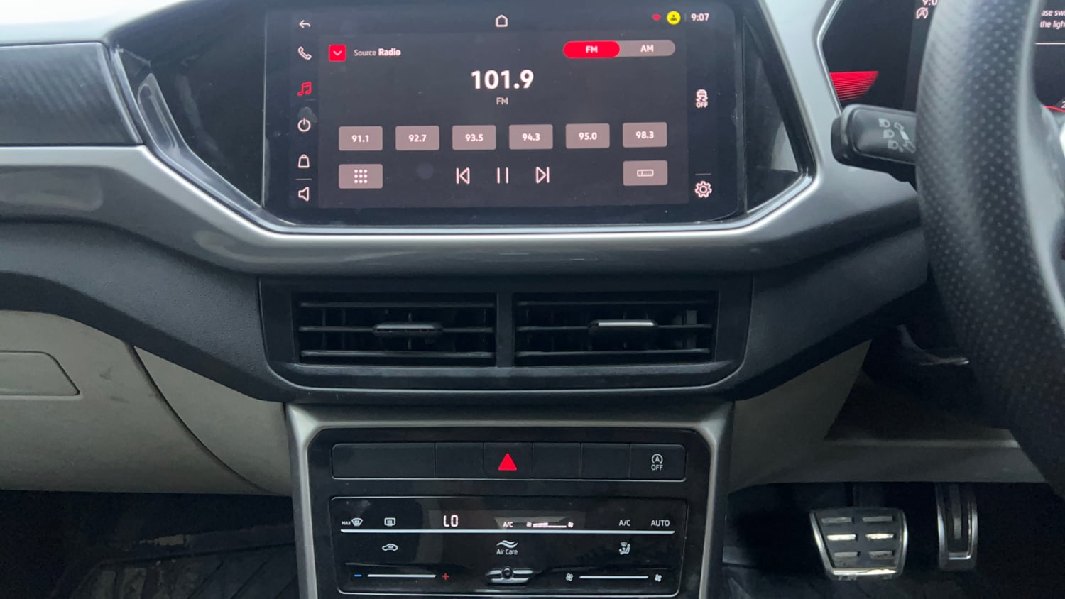 Used 2022 Volkswagen Taigun GT Plus 1.5 TSI DSG Petrol Automatic interior MUSIC SYSTEM & AC CONTROL VIEW