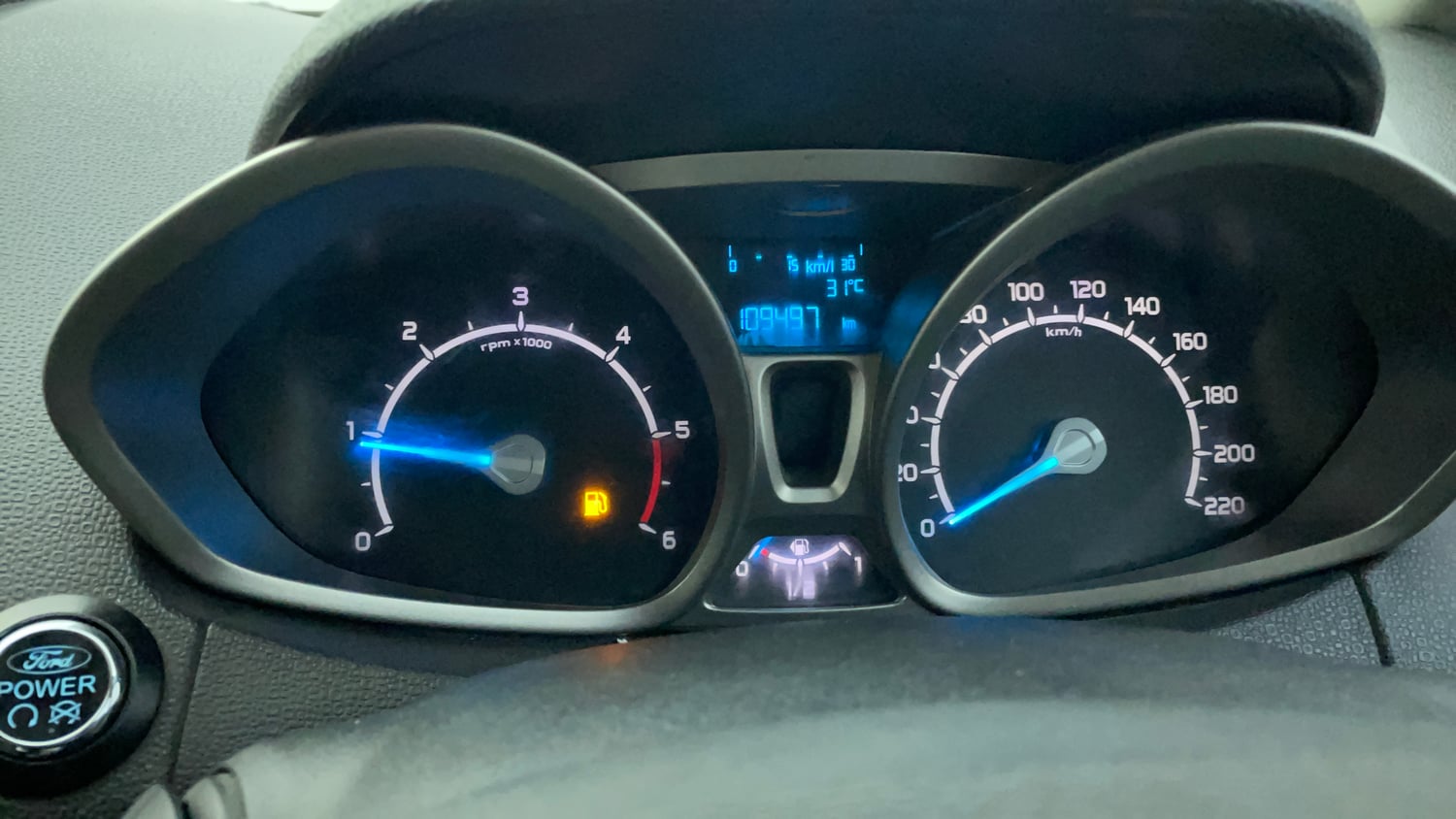 Used 2017 Ford EcoSport Titanium 1.5L TDCi Diesel Manual interior CLUSTERMETER VIEW