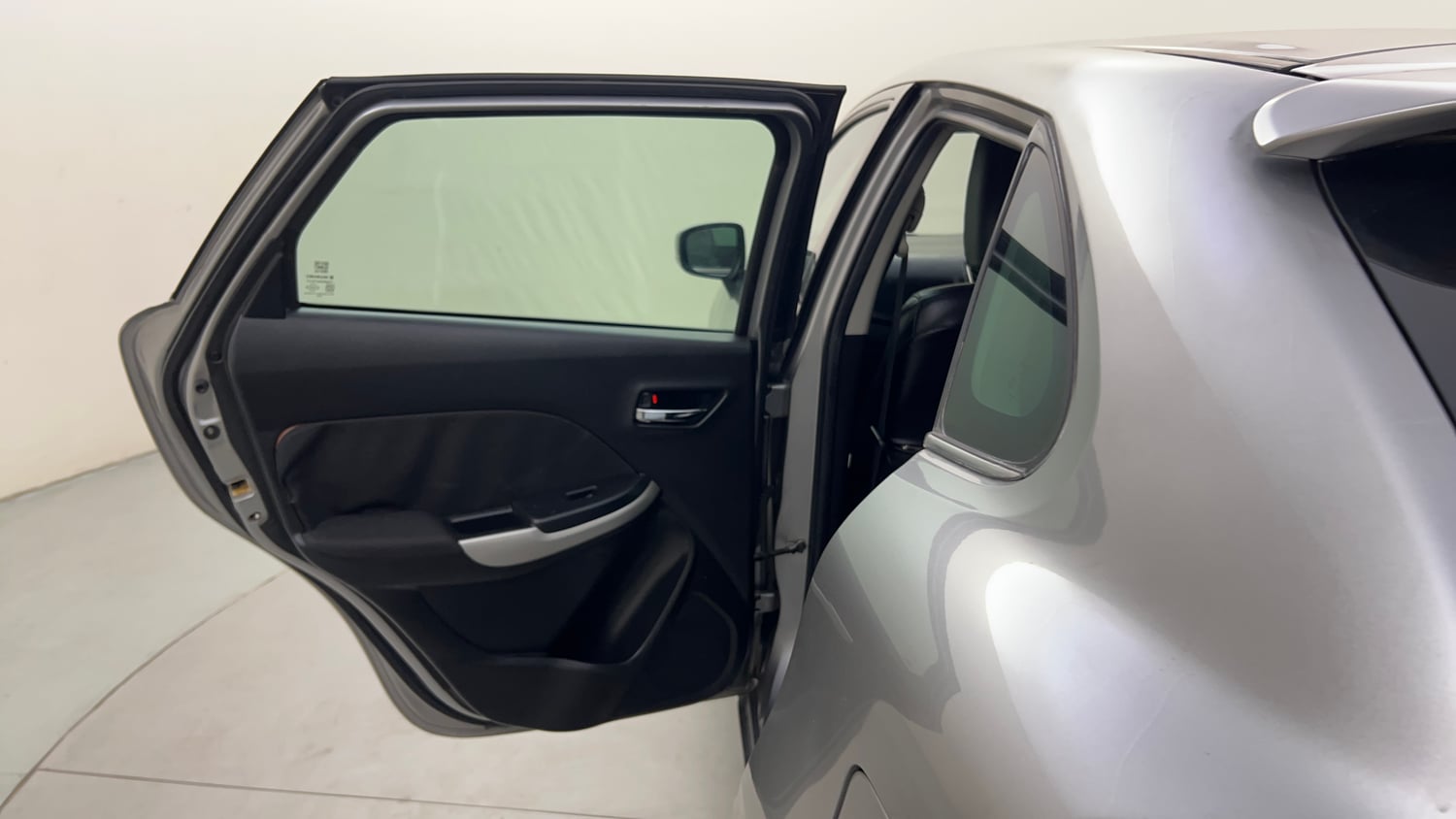 Used 2017 Maruti Suzuki Baleno Zeta 1.2 Petrol Manual interior LEFT REAR DOOR OPEN VIEW