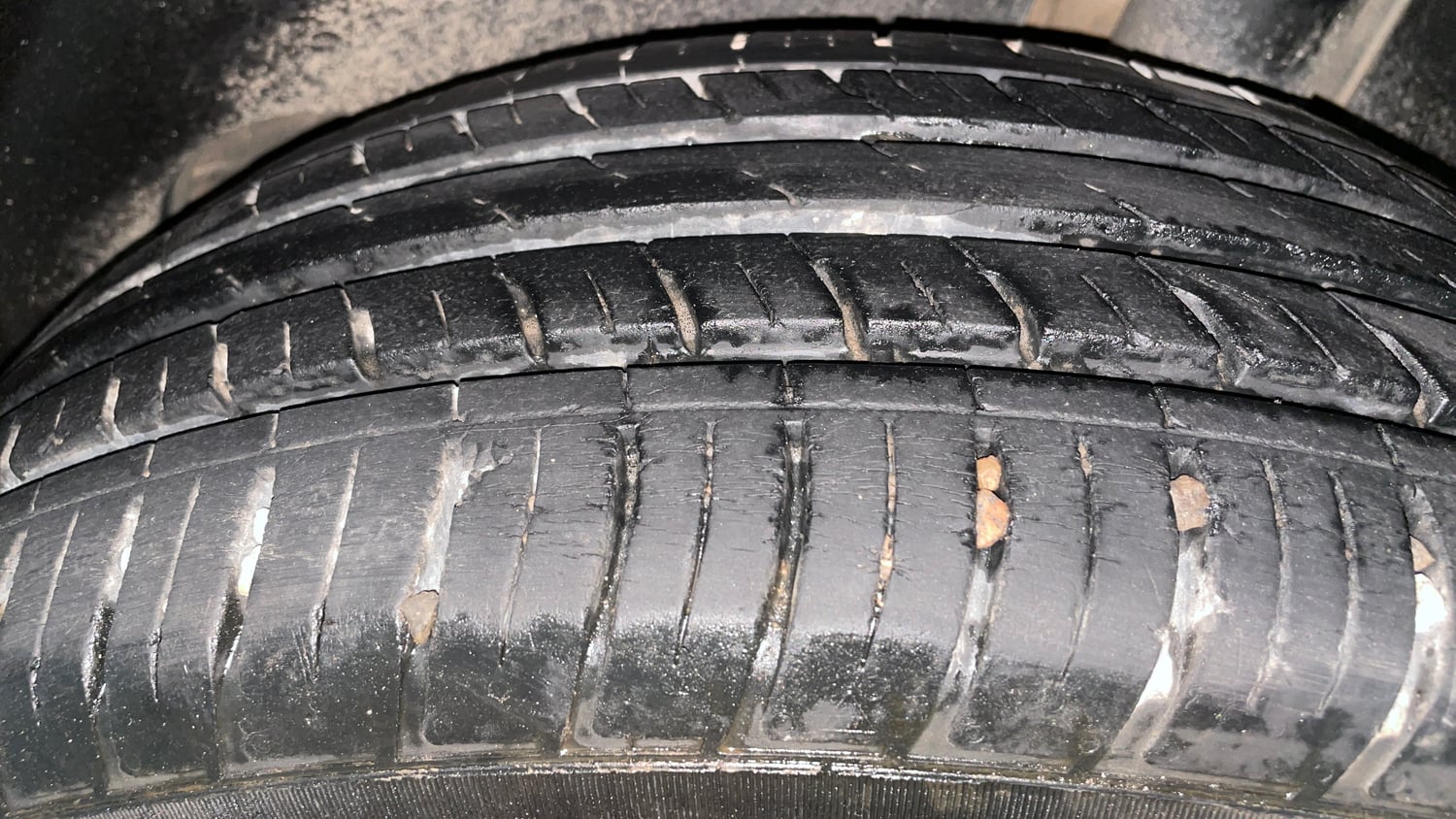 Used 2021 MG Motors Hector Shine 1.5 Petrol Turbo CVT Petrol Automatic tyres LEFT REAR TYRE TREAD VIEW