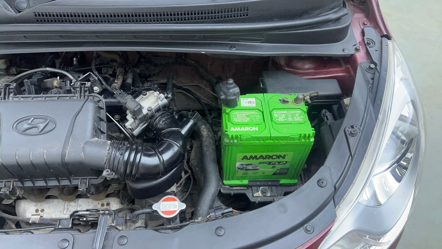Used 2015 Hyundai i10 Sportz 1.1 iRDE2 Petrol Manual engine ENGINE LEFT SIDE VIEW