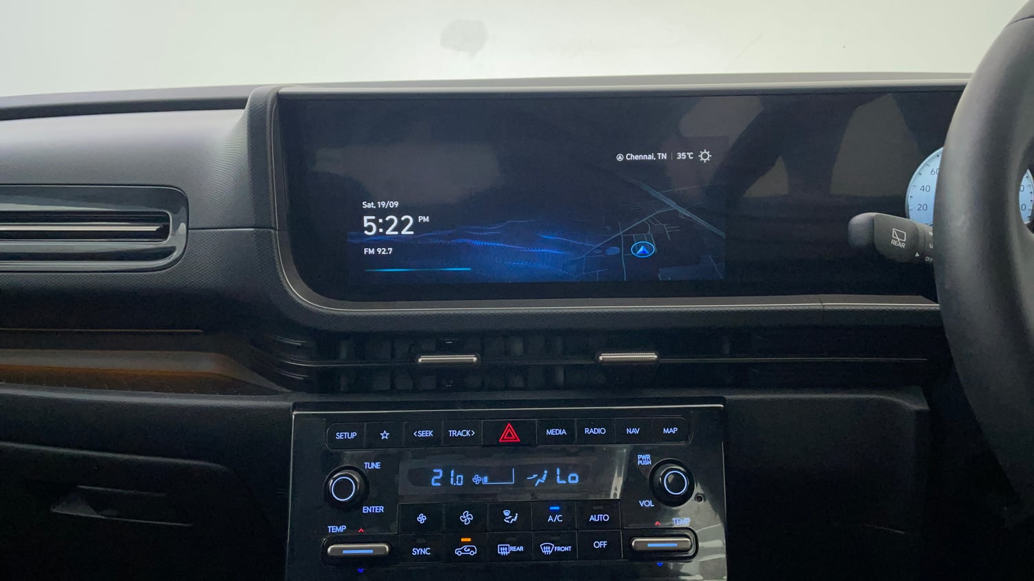 Used 2024 Hyundai Creta SX (O) 1.5 Petrol IVT Knight Petrol Automatic interior MUSIC SYSTEM & AC CONTROL VIEW