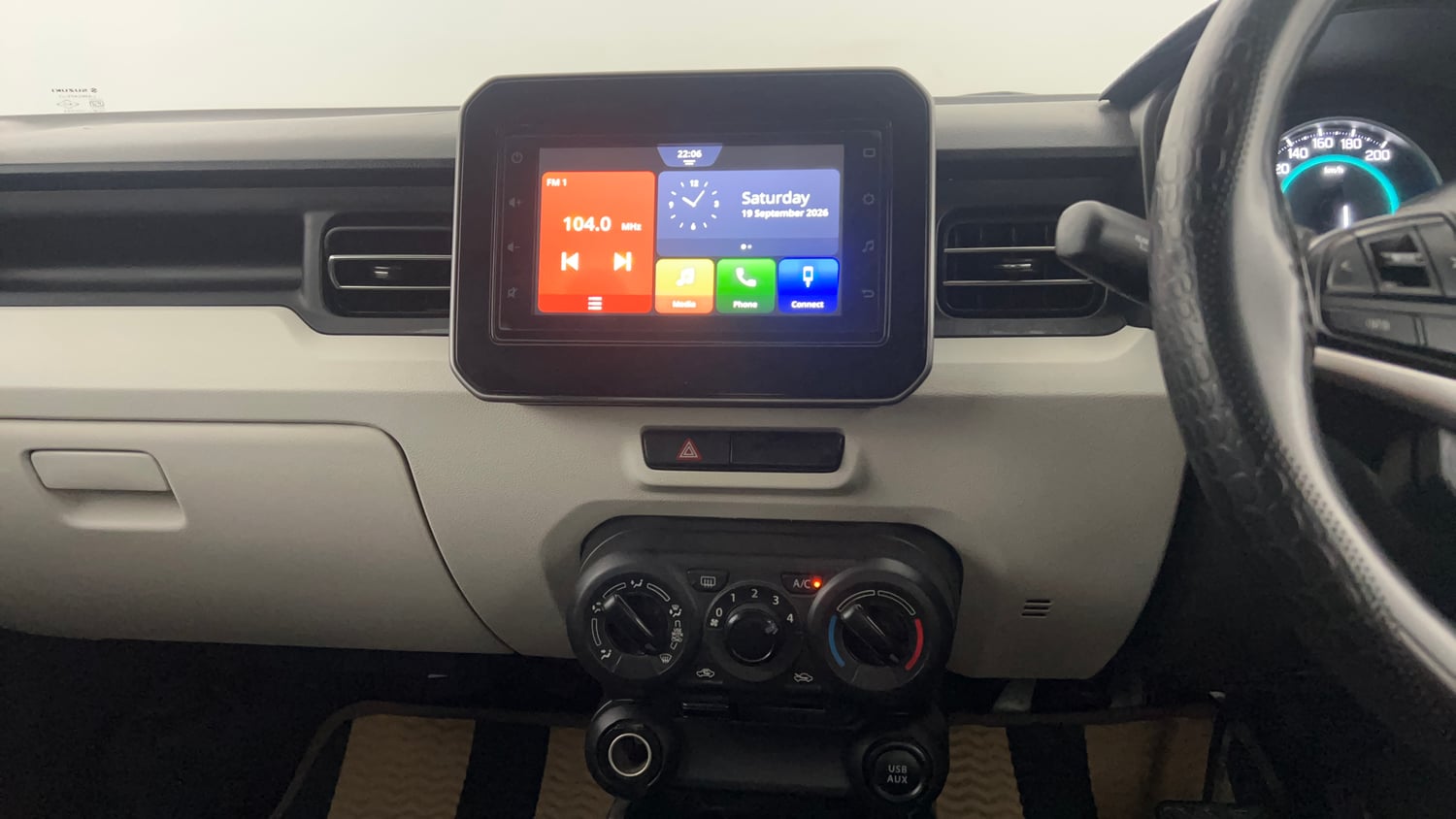 Used 2024 Maruti Suzuki Ignis Zeta 1.2 AMT Petrol Automatic interior MUSIC SYSTEM & AC CONTROL VIEW