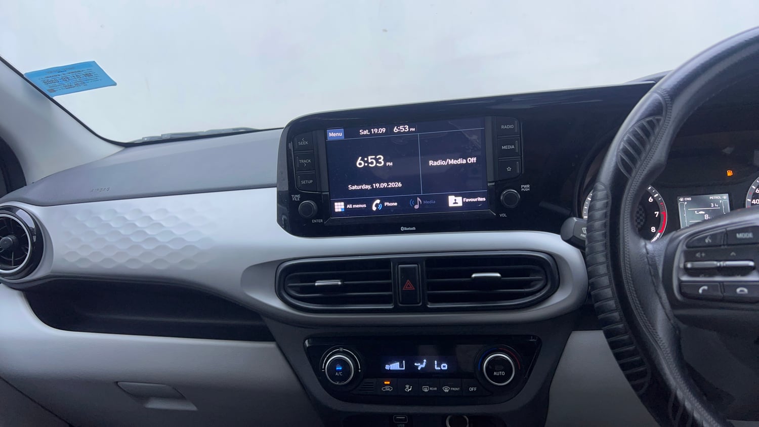 Used 2022 Hyundai Grand i10 Nios Sportz 1.2 Kappa VTVT CNG Cng Manual interior MUSIC SYSTEM & AC CONTROL VIEW