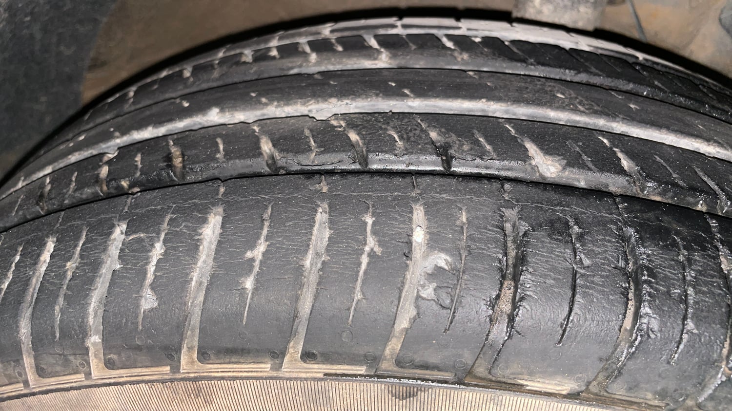 Used 2021 MG Motors Hector Shine 1.5 Petrol Turbo CVT Petrol Automatic tyres RIGHT FRONT TYRE TREAD VIEW