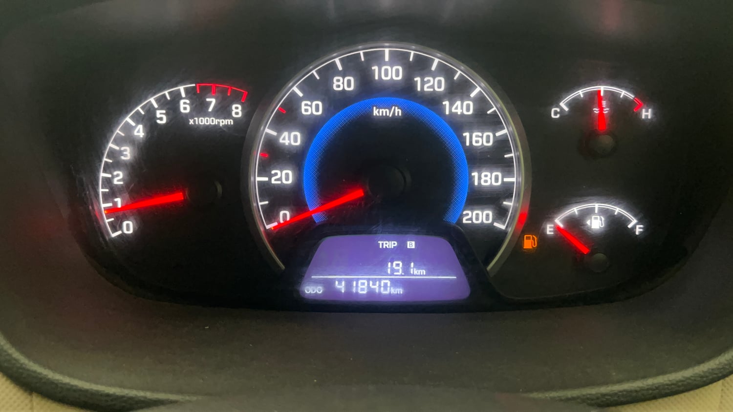 Used 2014 Hyundai Grand i10 Sportz 1.2 Kappa VTVT Petrol Manual interior CLUSTERMETER VIEW