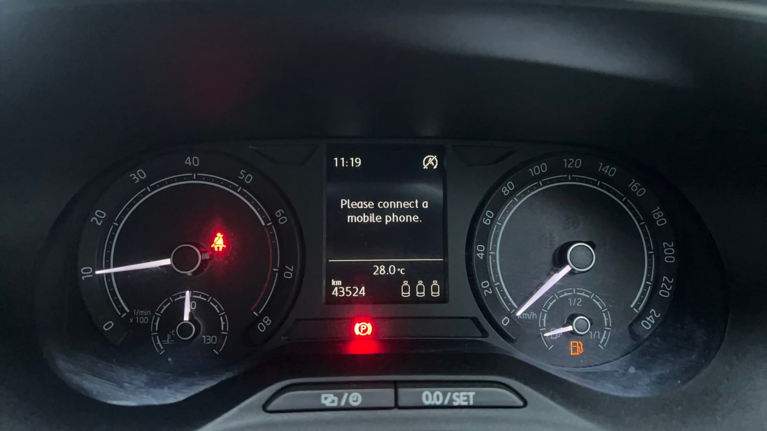 Used 2023 Skoda Slavia Ambition 1.0L TSI MT Petrol Manual interior CLUSTERMETER VIEW