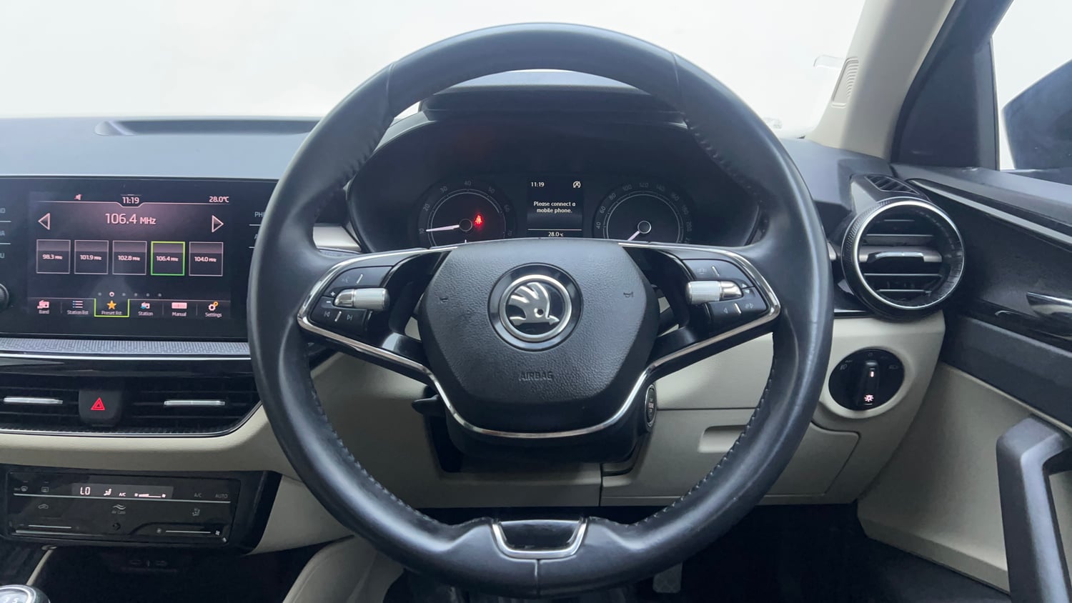 Used 2023 Skoda Slavia Ambition 1.0L TSI MT Petrol Manual interior STEERING VIEW