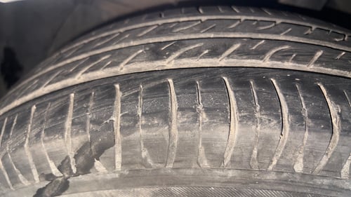 Used 2016 Hyundai Grand i10 Sportz 1.2 Kappa VTVT Petrol Manual tyres LEFT FRONT TYRE TREAD VIEW