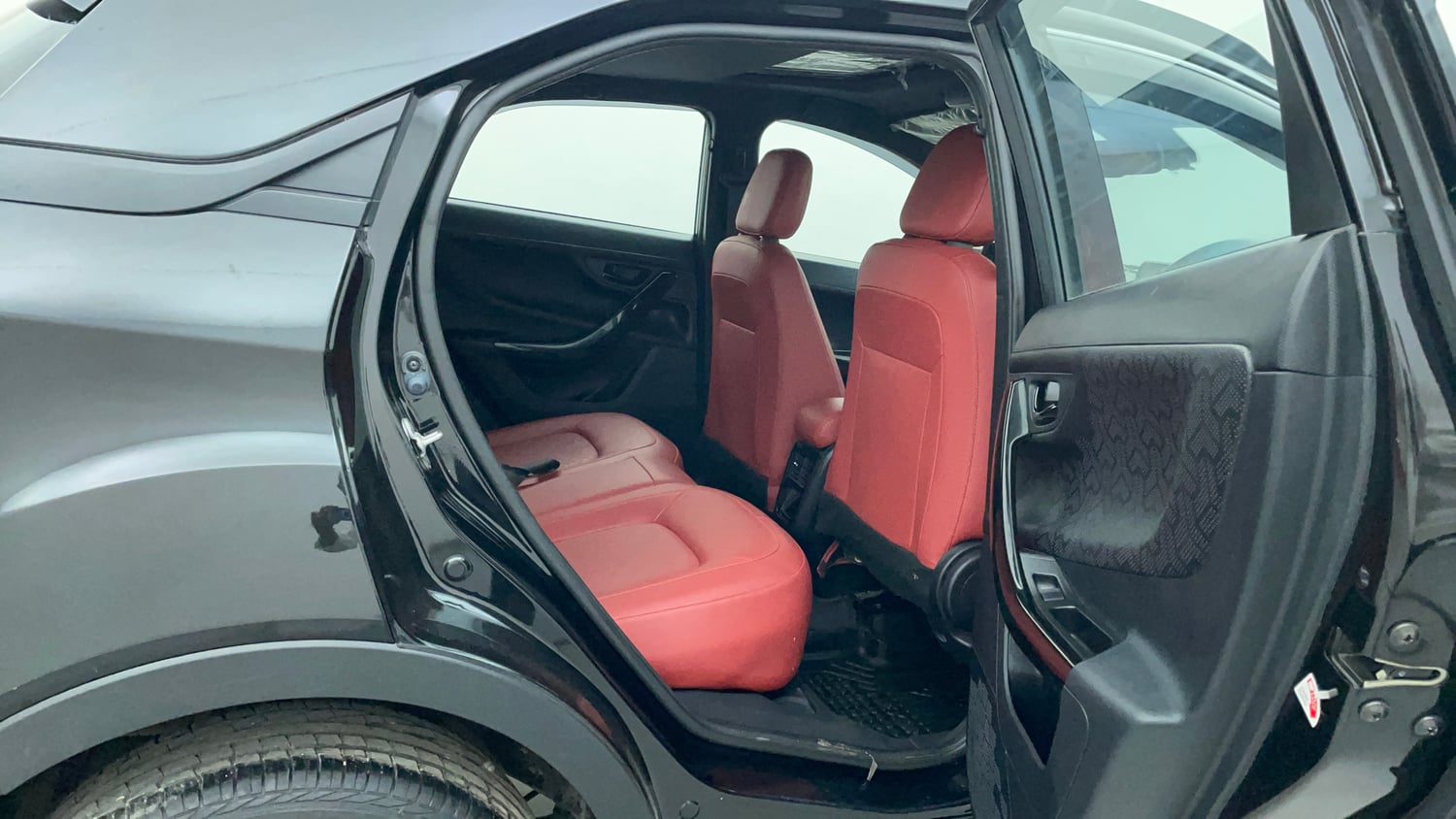 Used 2023 Tata Nexon XZA Plus LUXS Red Dark Edition Petrol Automatic interior RIGHT SIDE REAR DOOR CABIN VIEW