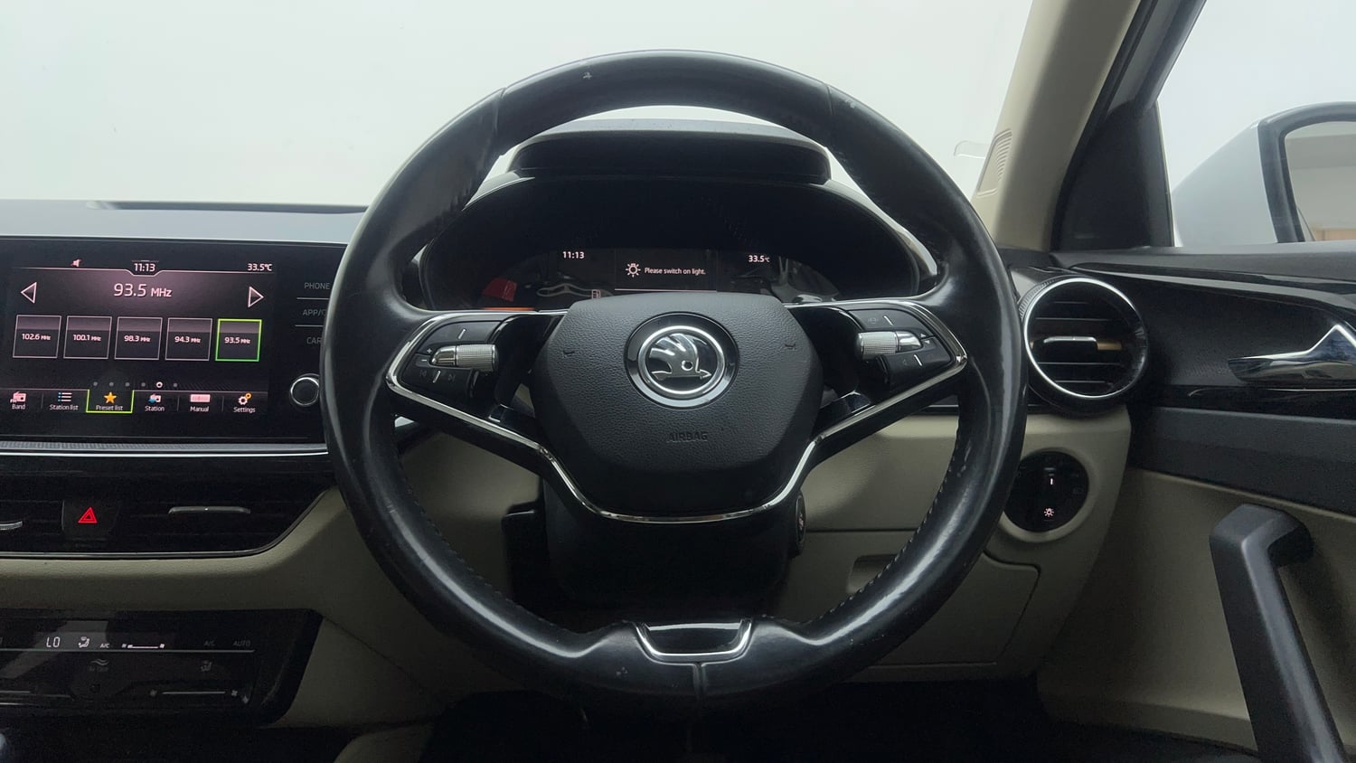 Used 2023 Skoda Slavia Style 1.0L TSI MT Petrol Manual interior STEERING VIEW