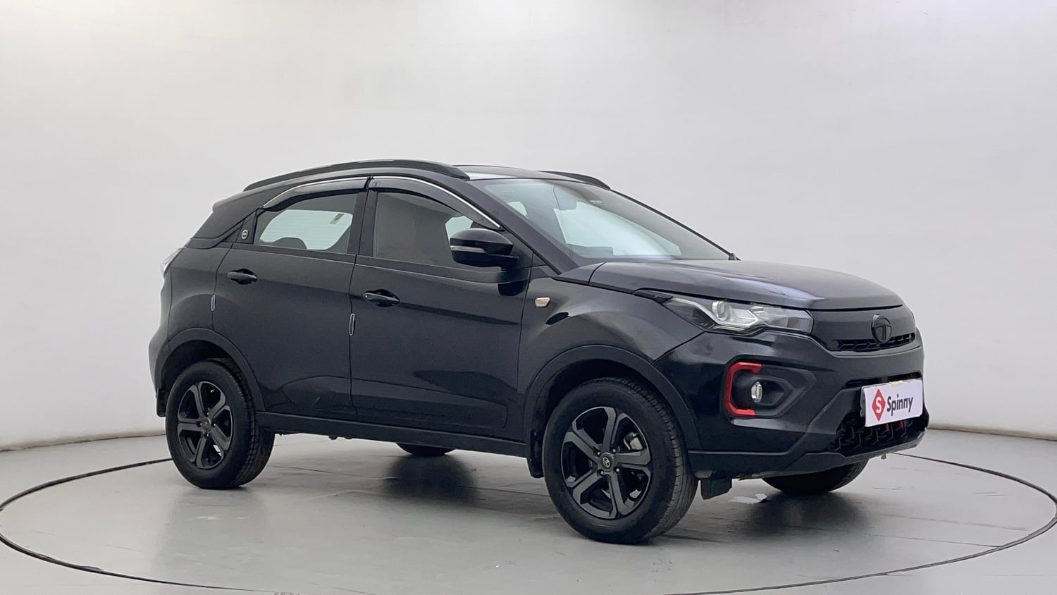 Used 2023 Tata Nexon XZA Plus LUXS Red Dark Edition Petrol Automatic exterior RIGHT FRONT CORNER VIEW