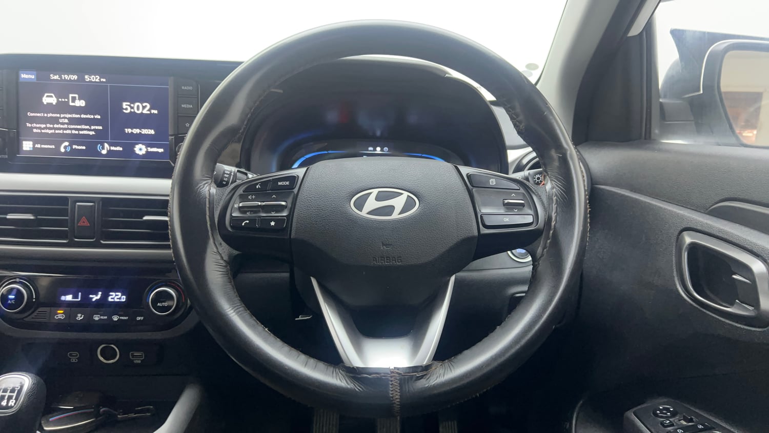 Used 2025 Hyundai Exter SX Tech 1.2 HY-CNG DUO MT Cng Manual interior STEERING VIEW