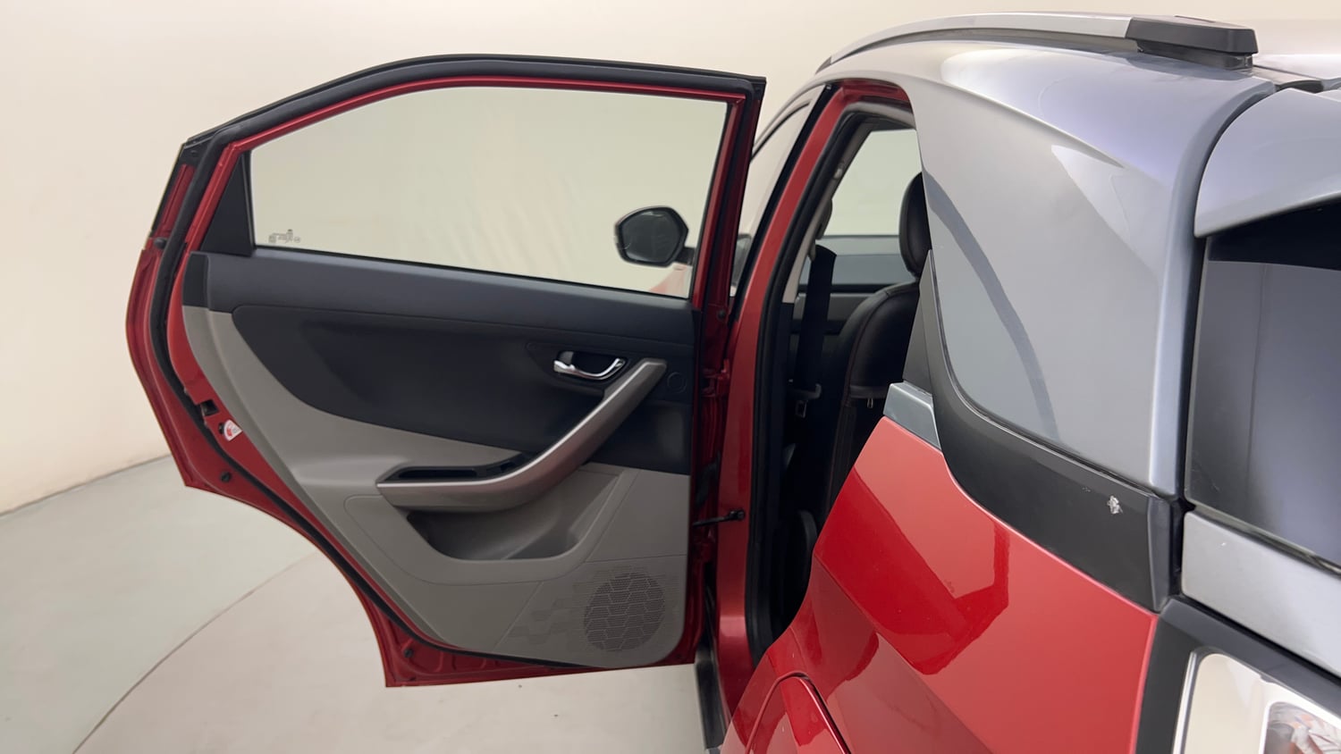 Used 2019 Tata Nexon XZA Plus Petrol Dual Tone Petrol Automatic interior LEFT REAR DOOR OPEN VIEW