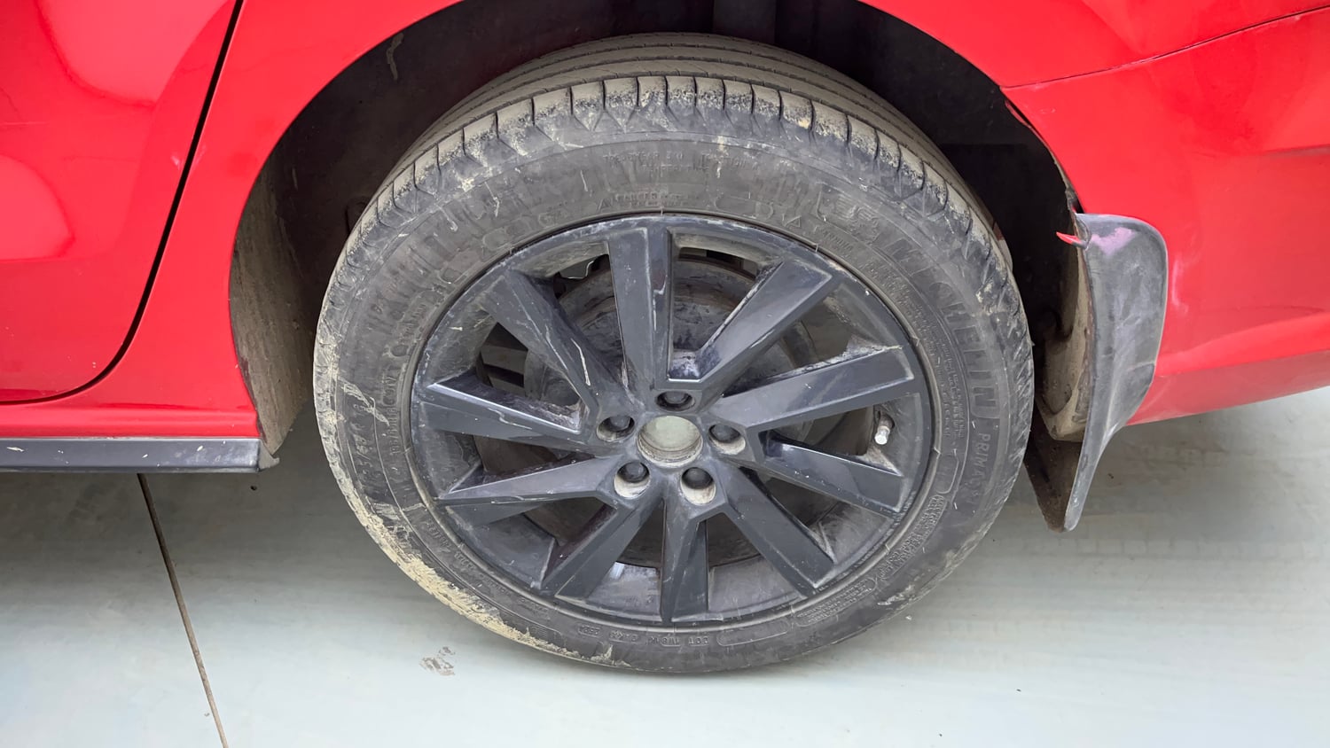 Used 2021 Skoda Rapid Style Petrol Manual tyres LEFT REAR TYRE RIM VIEW